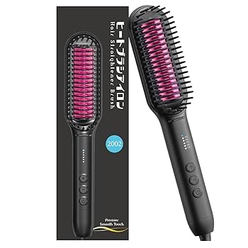 Amazon.co.jp: ヒートブラシ ストレート ヘアアイロンブラシ